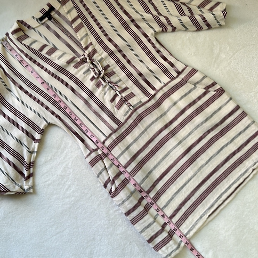 BCBGMAXAZRIA Womens Milana Lace Up Printed Tunic Dress Size Small - Picture 10 of 13